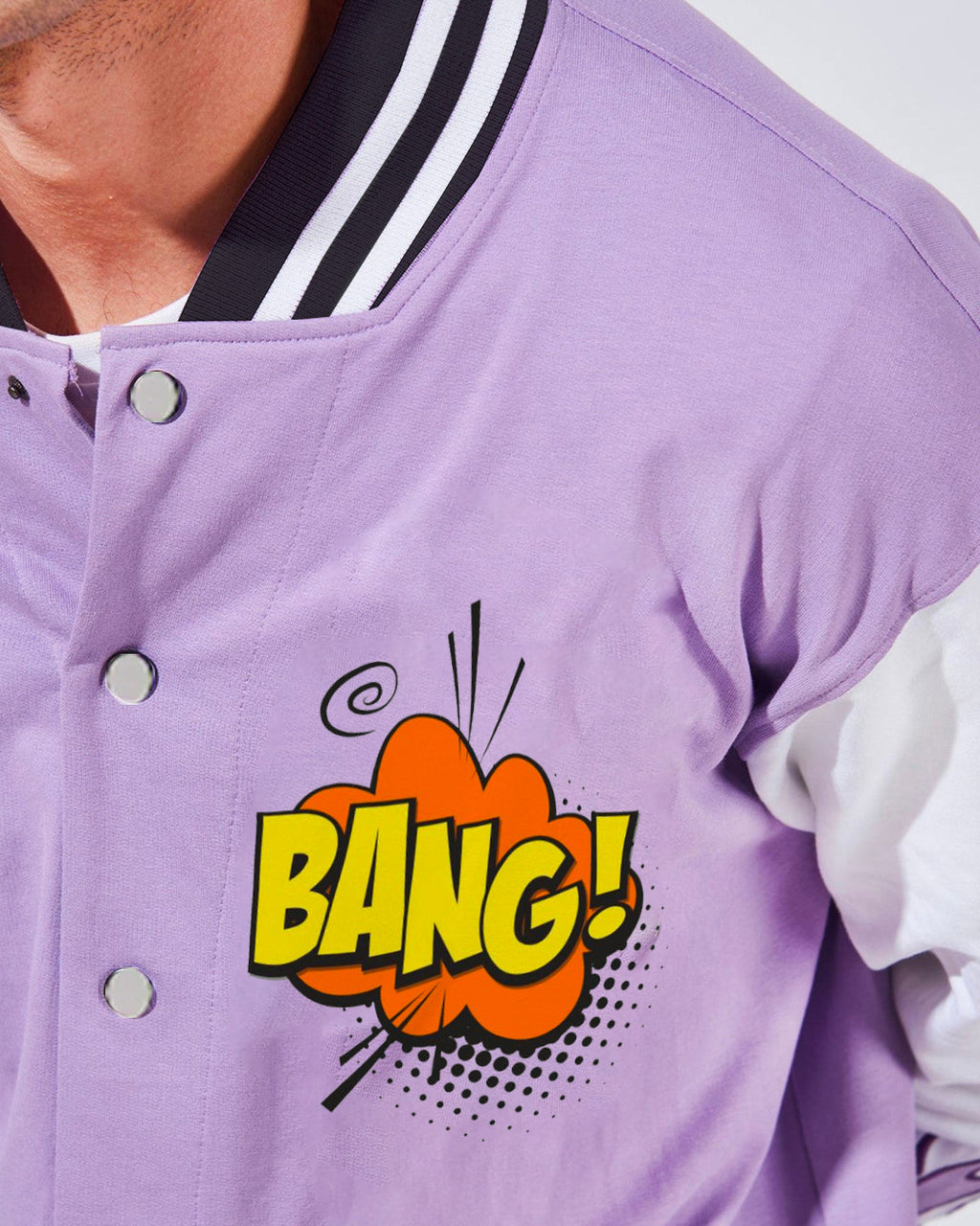Fortune Fashion : Men's Purple Varsity Jacket - Money Man Deluxe Edition