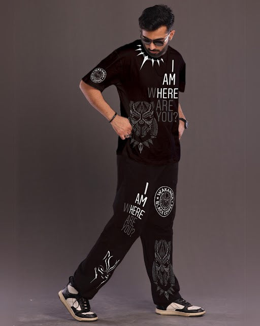 Black Men’s where are you co-ord set -Men’s Choice