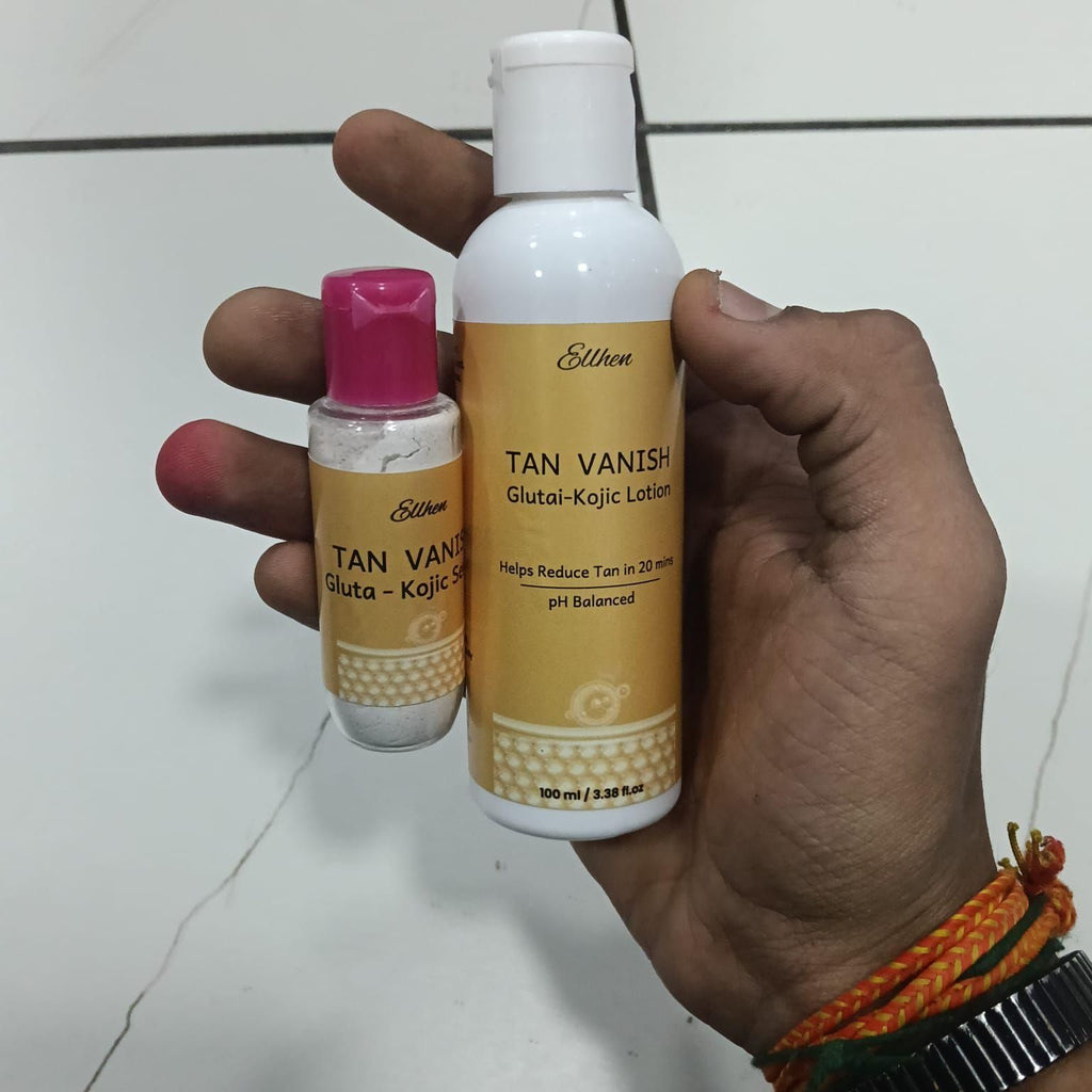 Tan Vanish Gluta Kojic Lotion & Gluta Kojic Serum | Brightening & Pigmentation Care | 100 ml