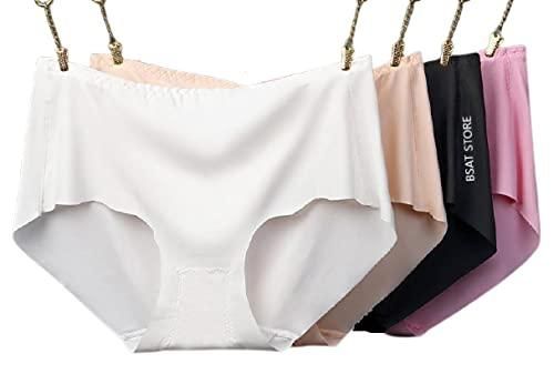 Women's Seamless Underwear for Women (Multicolor) (Pack of 4)
