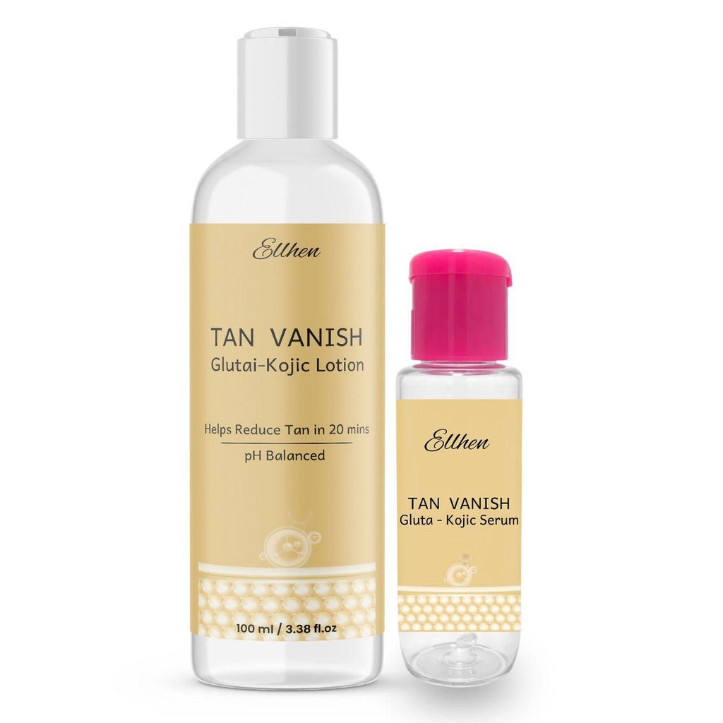 Tan Vanish Gluta Kojic Lotion & Gluta Kojic Serum | Brightening & Pigmentation Care | 100 ml