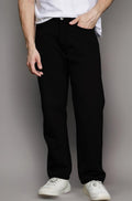 Men’s Straight Fit Black Jeans -Comfortable Daily Wear