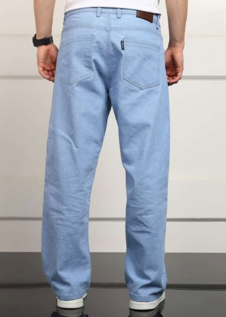 Men’s Blue Straight Fit Denim Jeans | Comfortable Daily Wear