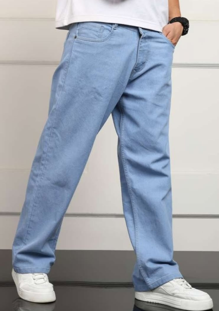 Men’s Blue Straight Fit Denim Jeans | Comfortable Daily Wear