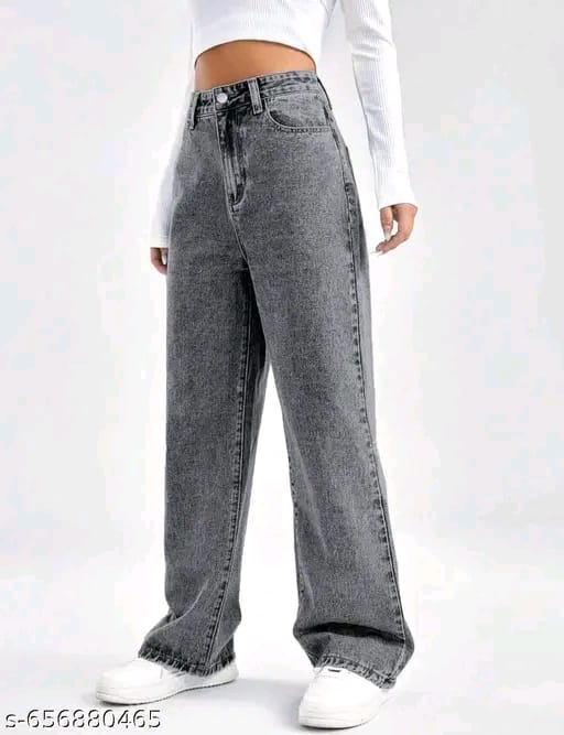 Women’s Straight Fit Blue Denim Jeans- Comfortable Daily Wear