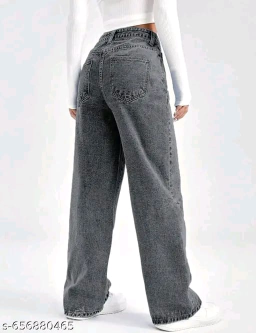 Women’s Straight Fit Blue Denim Jeans- Comfortable Daily Wear